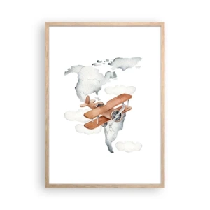 Poster in einem Rahmen aus heller Eiche - Im Pioniergeist - 50x70 cm