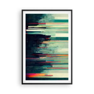 Poster in einem schwarzem Rahmen - Futuristische Stadt - 61x91 cm