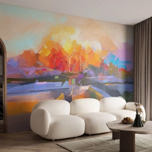 Selbstklebende Fototapete Deluxe Sticker - Der Herbst ist geworden - Landschaft, Stück, Natur - 350x256 cm