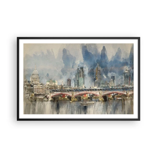 Poster in einem schwarzem Rahmen - London in seiner ganzen Pracht - 91x61 cm
