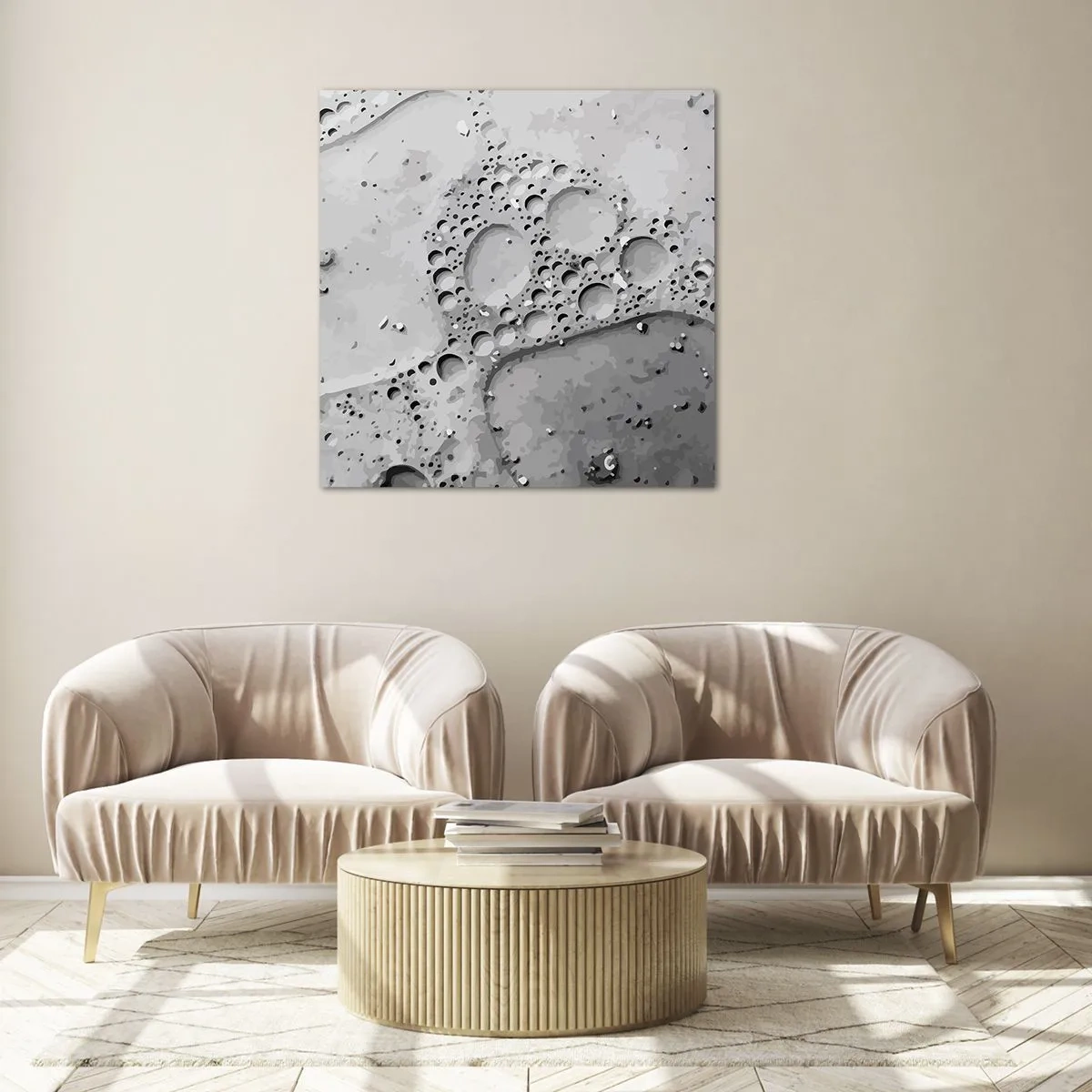 Glasbild - Bild auf glas - Schaumpfad - 50x50 cm