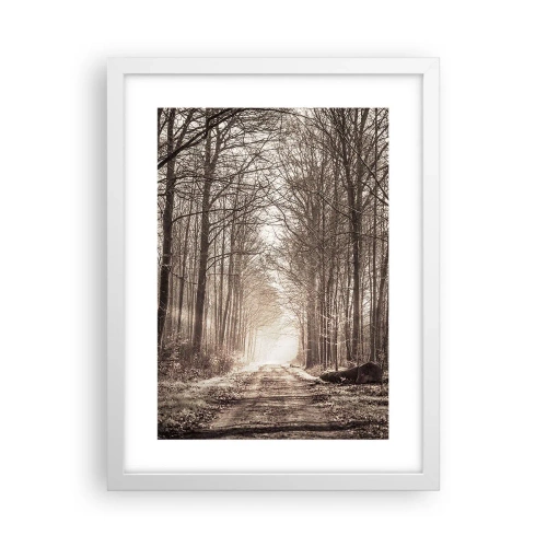 Poster in einem weißen Rahmen - Waldkathedrale - 30x40 cm