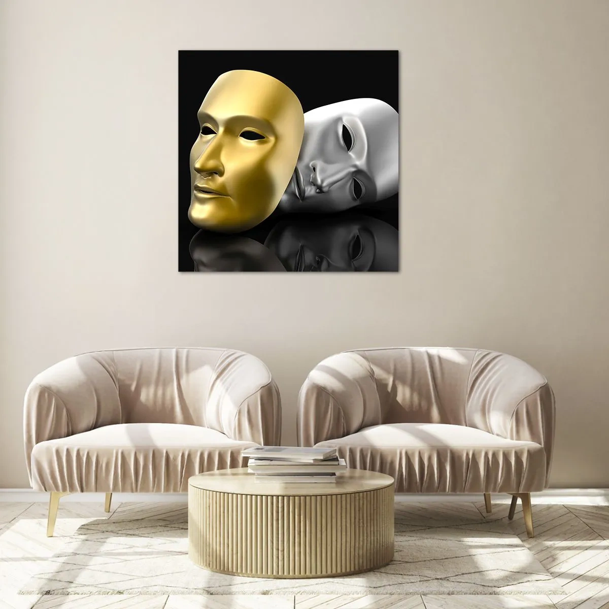 Glasbild - Bild auf glas - Das Leben ist wie ein Theater - 40x40 cm