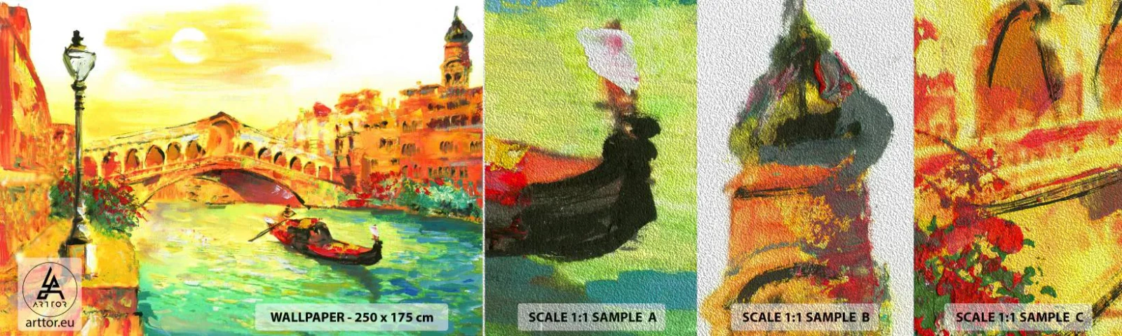 Fototapeten Muster Premium Sand - Eine Pilgerreise der Liebenden - Venedig, Stadt, Die Architektur - 100x30 cm