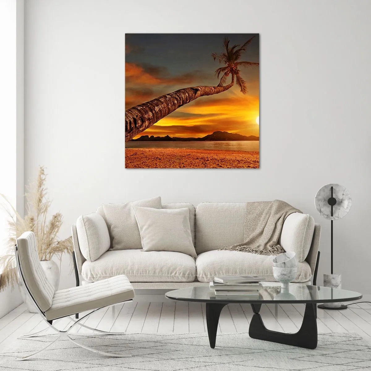 Glasbild - Bild auf glas - Exotischer Urlaub, karibisches Abenteuer - 60x60 cm