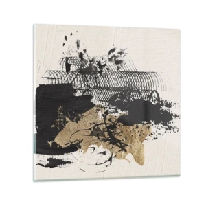 Glasbild - Bild auf glas - Komposition mit Leidenschaft - 70x70 cm