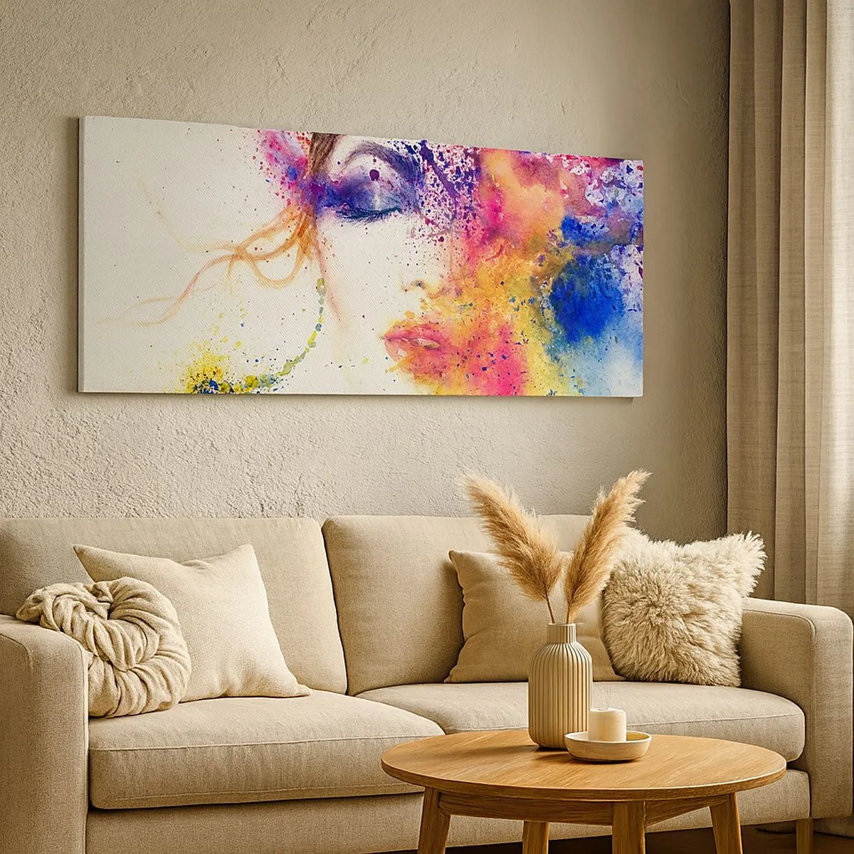 Bild auf Leinwand - Leinwandbild - Regenbogenschwindel - 100x40 cm