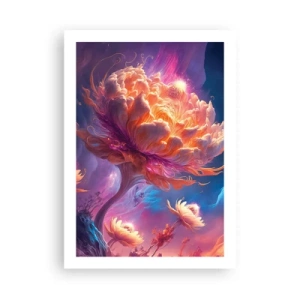 Poster - Ein fantastischer Baum in Form einer blühenden Blume - 50x70cm - Andere Welt - Moderne Wanddekoration für Wohnzimmer und Schlafzimmer ARTTOR
