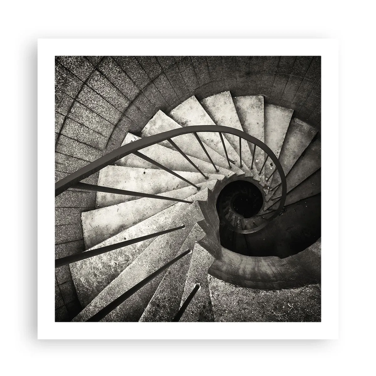 Poster - Treppe hoch, Treppe runter - 60x60 cm