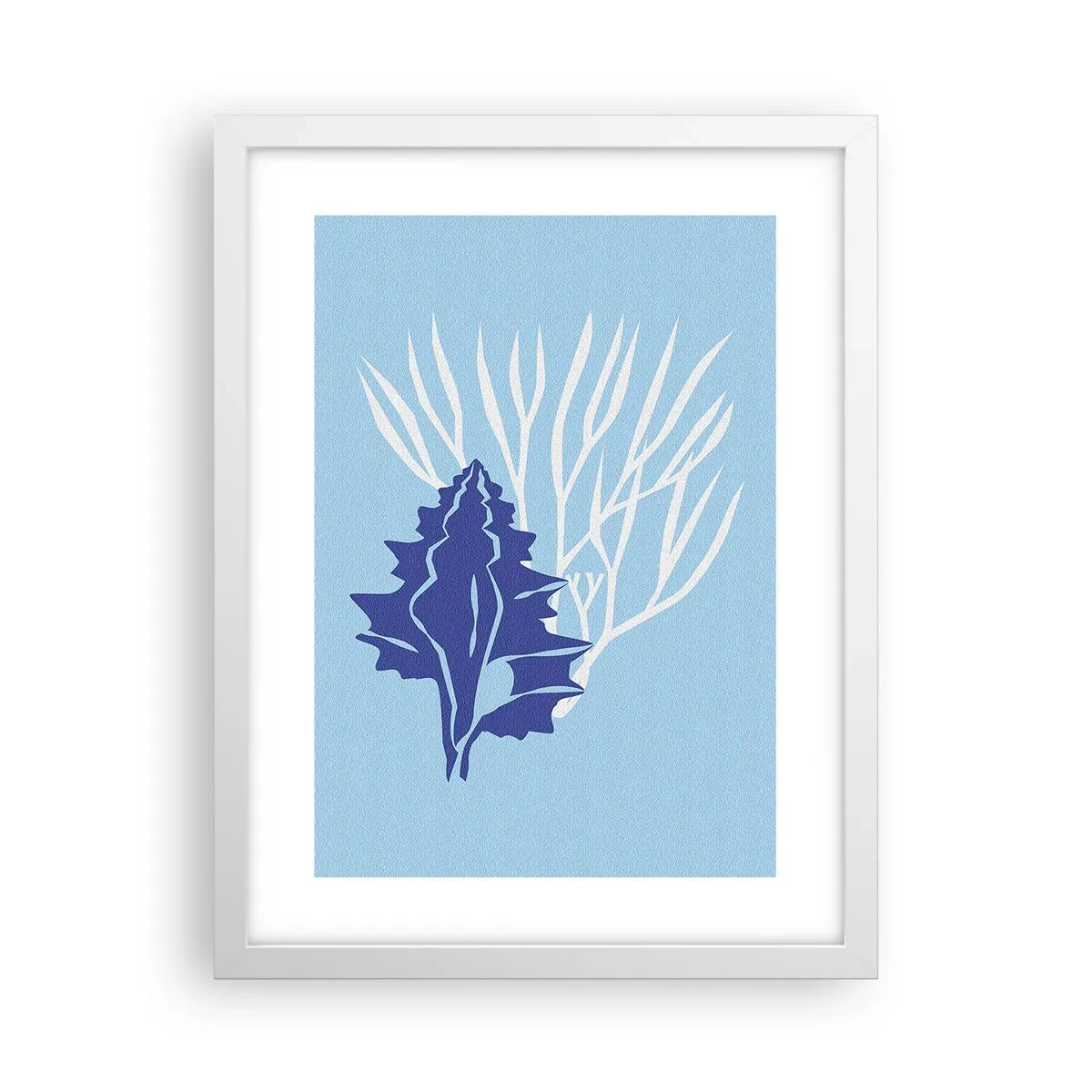 Poster in einem weißen Rahmen - Blattformen - 30x40 cm