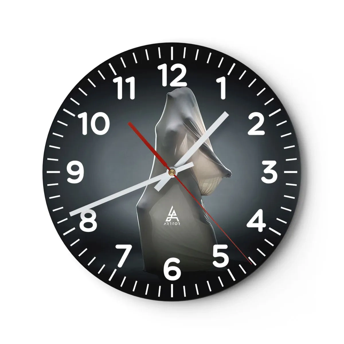 Wanduhr - Glasuhr - Versteckte Wünsche - 40x40 cm