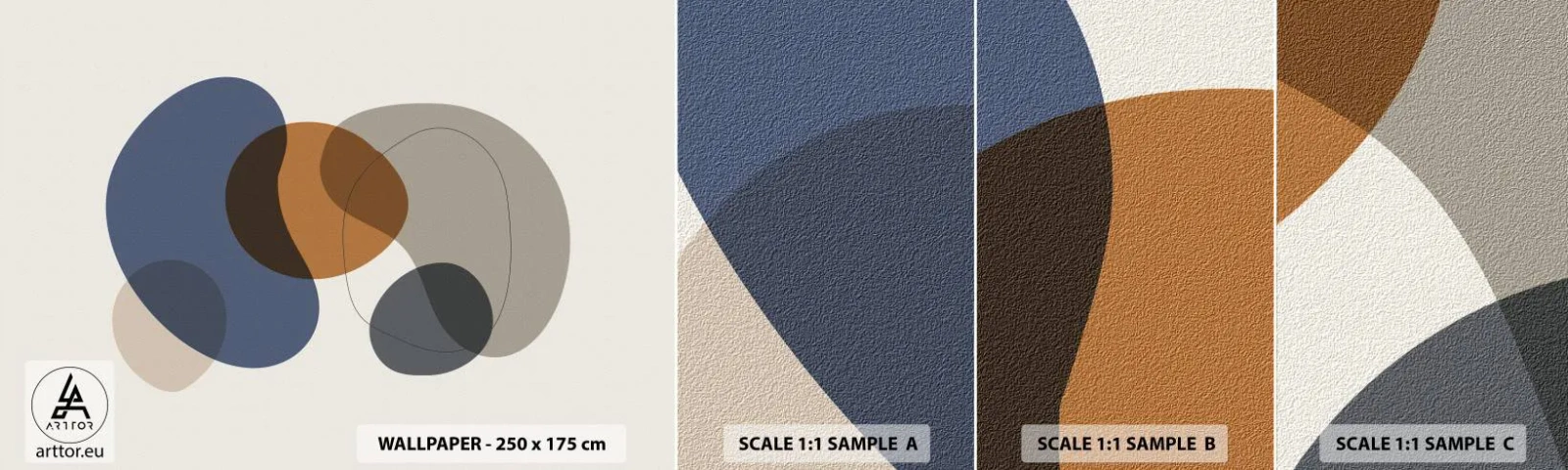 Fototapetenmuster Standard Eco - Farbtropfen - Abstraktion, Stück, Grafik - 100x30 cm