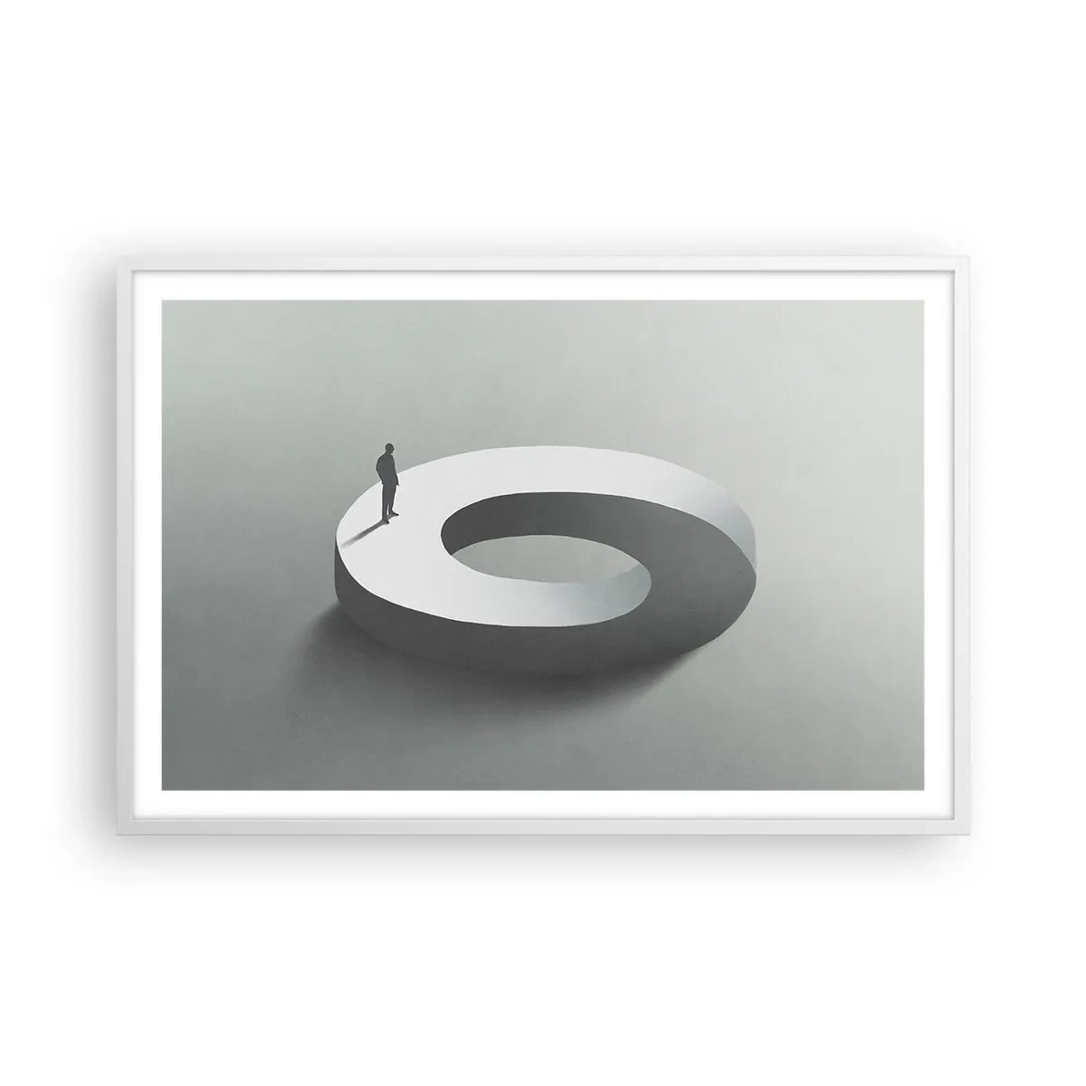 Poster in einem weißen Rahmen - Und wie soll man davon klug werden - 91x61 cm