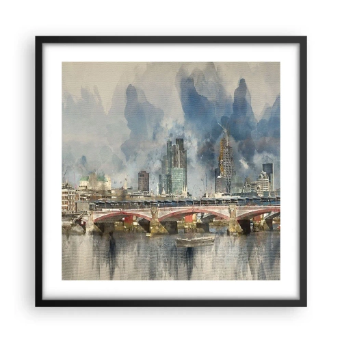 Poster in einem schwarzem Rahmen - London in seiner ganzen Pracht - 50x50 cm
