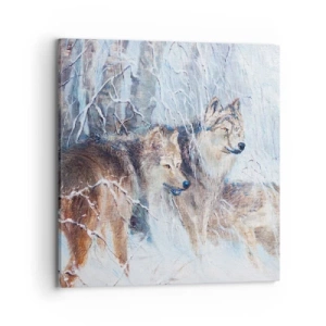 Bild auf Leinwand - Leinwandbild - Beachtung! Hier kommt ... - 70x70 cm