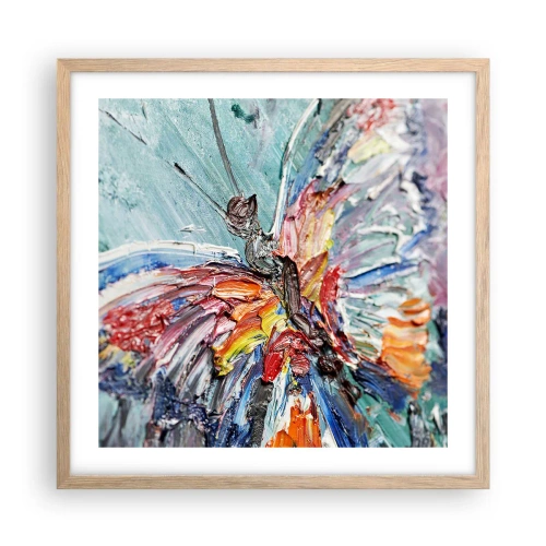 Poster in einem Rahmen aus heller Eiche - Von der Natur gemalt - 50x50 cm