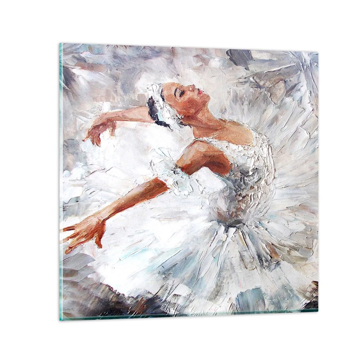Glasbild - Bild auf glas - Zart und leicht wie Tüll - 50x50 cm