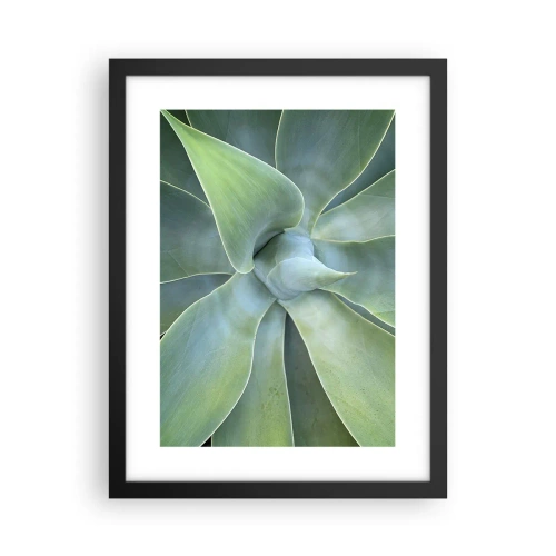 Poster in einem schwarzem Rahmen - Geburt des Grüns - 30x40 cm