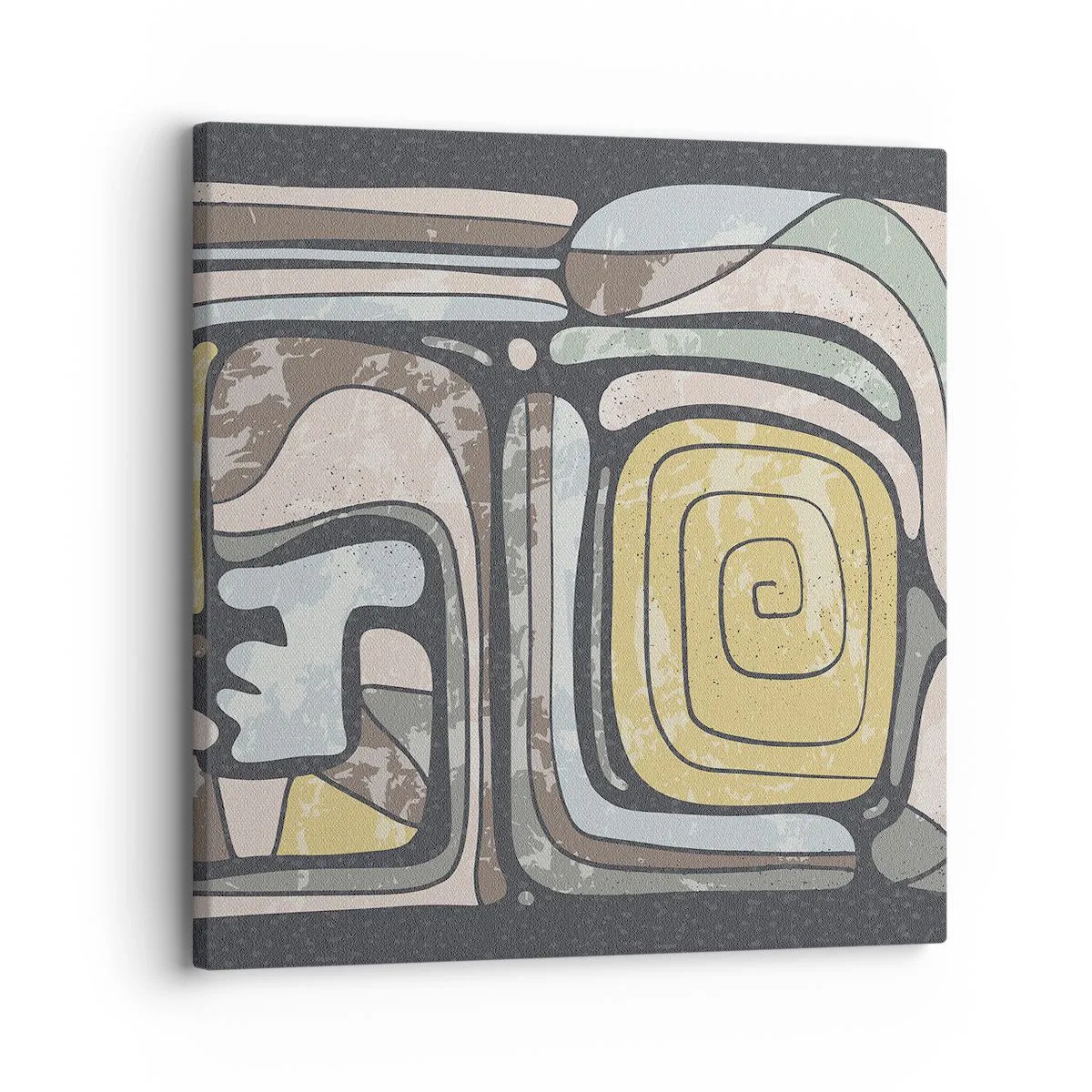 Bild auf Leinwand - Leinwandbild - Abstraktion im präkolumbianischen Geist - 30x30 cm