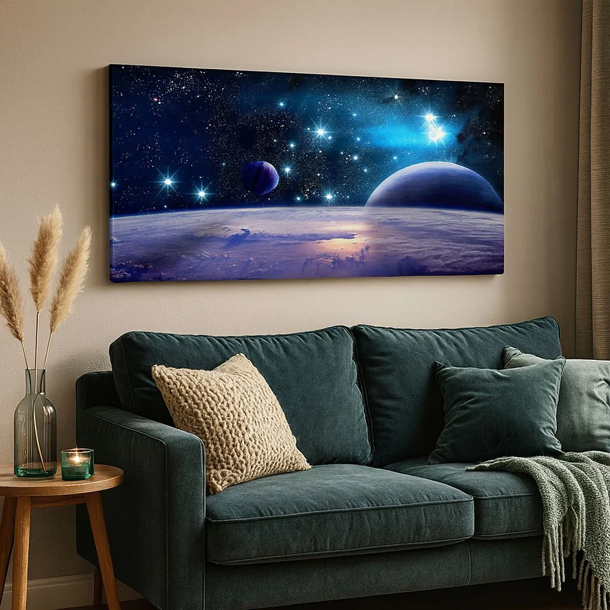 Bild auf Leinwand - Leinwandbild - Noch allein? - 100x40 cm