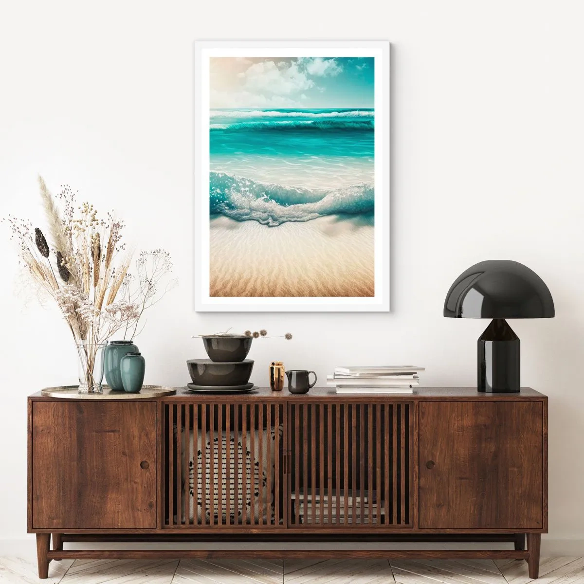 Poster in einem weißen Rahmen - Frieden des Ozeans - 30x40 cm