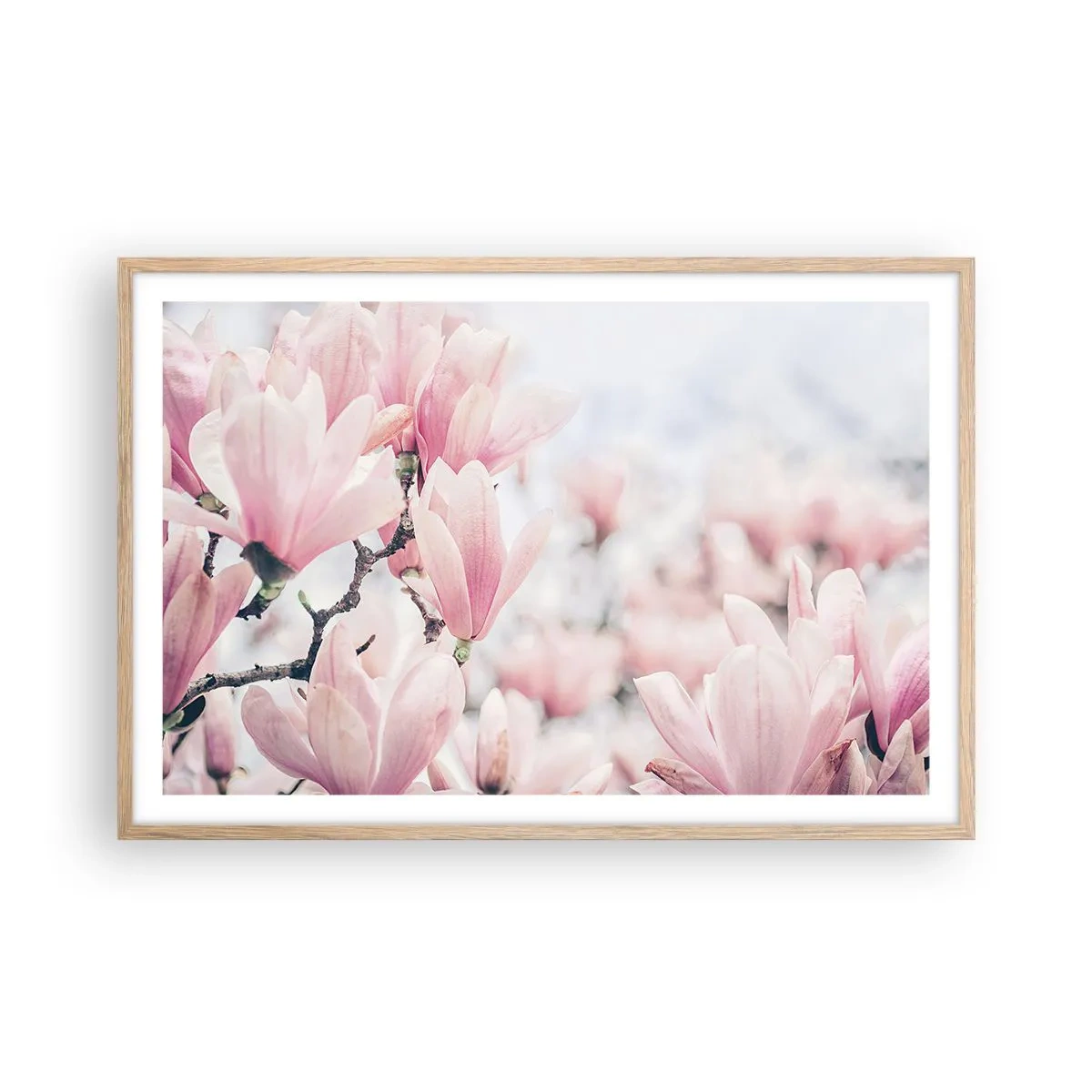 Poster in einem Rahmen aus heller Eiche - Das Ideal der Subtilität - 91x61 cm