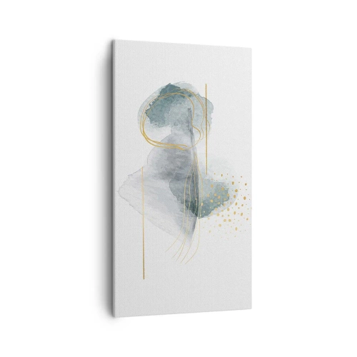 Bild auf Leinwand - Leinwandbild - Über das Verhältnis von Grau und Gold - 45x80 cm