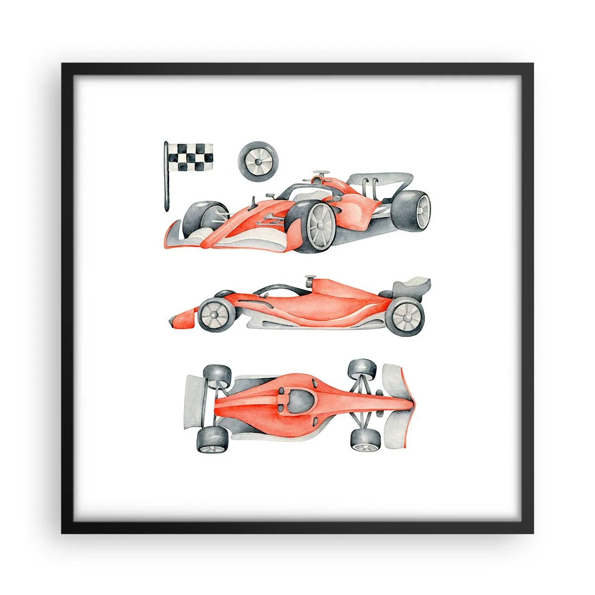 Poster in einem schwarzem Rahmen - Dem Traum folgen - 50x50 cm