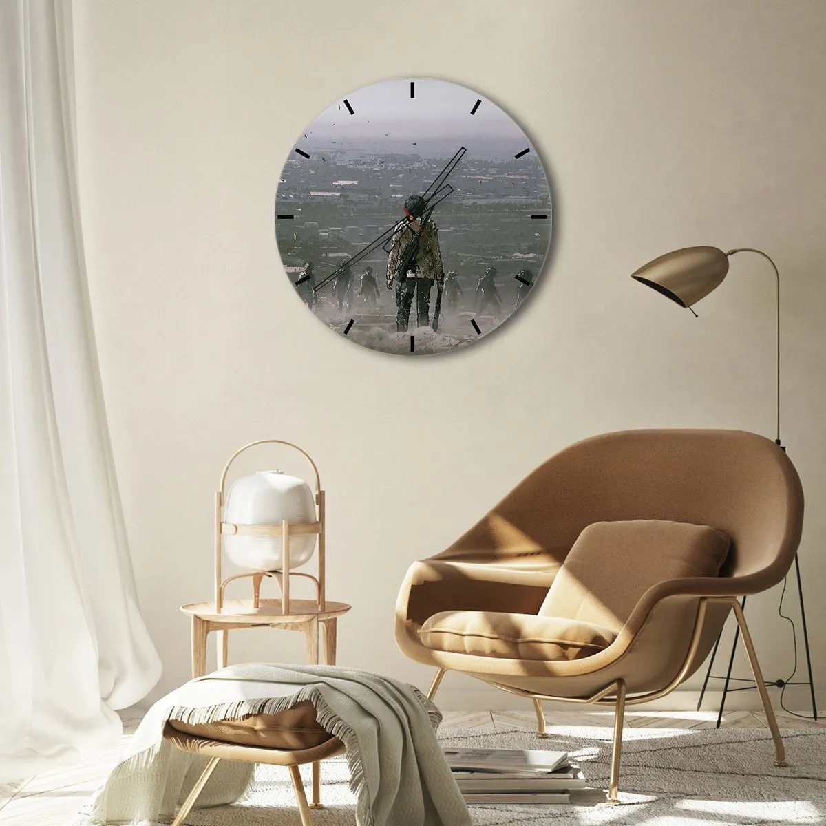 Wanduhr - Glasuhr - Letzter Gerechter? - 30x30 cm