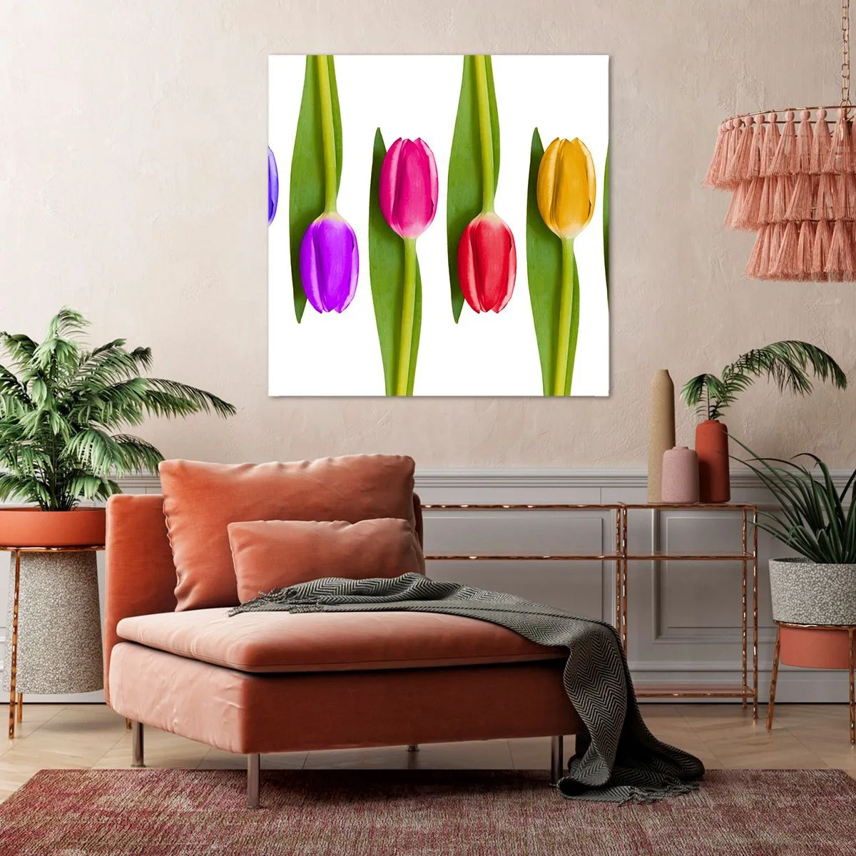 Bild auf Leinwand - Leinwandbild - Regenbogenkomposition - 30x30 cm