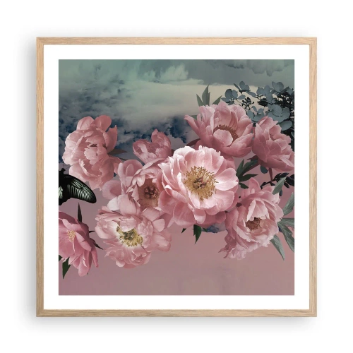 Poster in einem Rahmen aus heller Eiche - Der Höhepunkt der Romantik - 60x60 cm