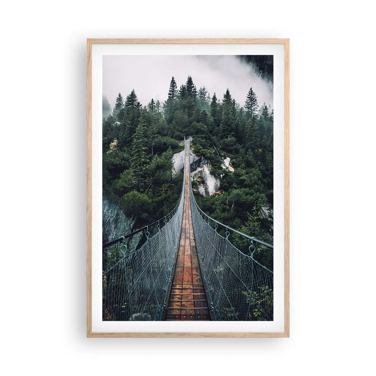 Poster in einem Rahmen aus heller Eiche - Nur für Überflieger - 61x91 cm