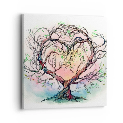 Bild auf Leinwand - Leinwandbild - Gemeinsam gegen die Stürme - 30x30 cm