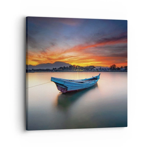 Bild auf Leinwand - Leinwandbild - Eine gute Nacht kommt - 30x30 cm