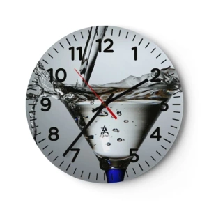 Wanduhr - Glasuhr - Am Rand der Tasse - 40x40 cm