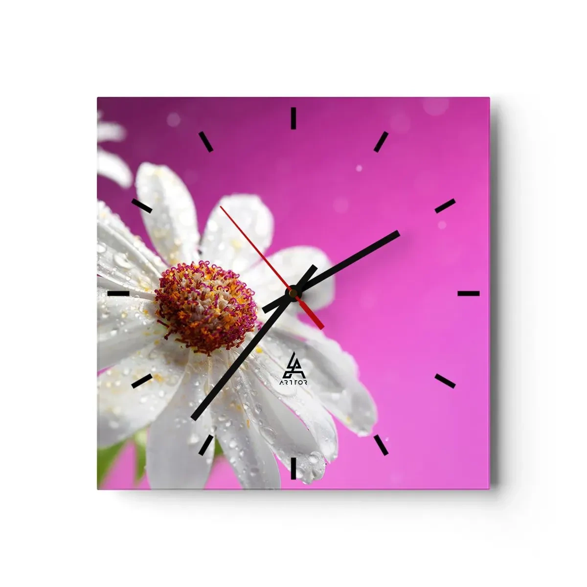 Wanduhr - Glasuhr - Bescheiden in seiner Schönheit - 40x40 cm