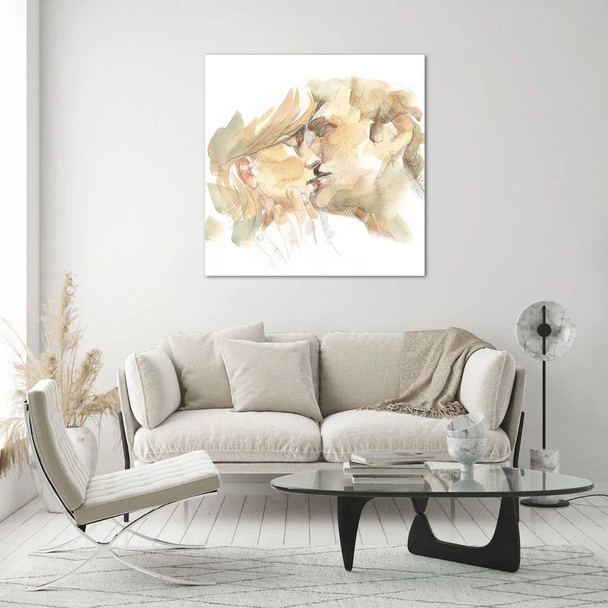 Glasbild - Bild auf glas - Hälfte gefunden? - 40x40 cm