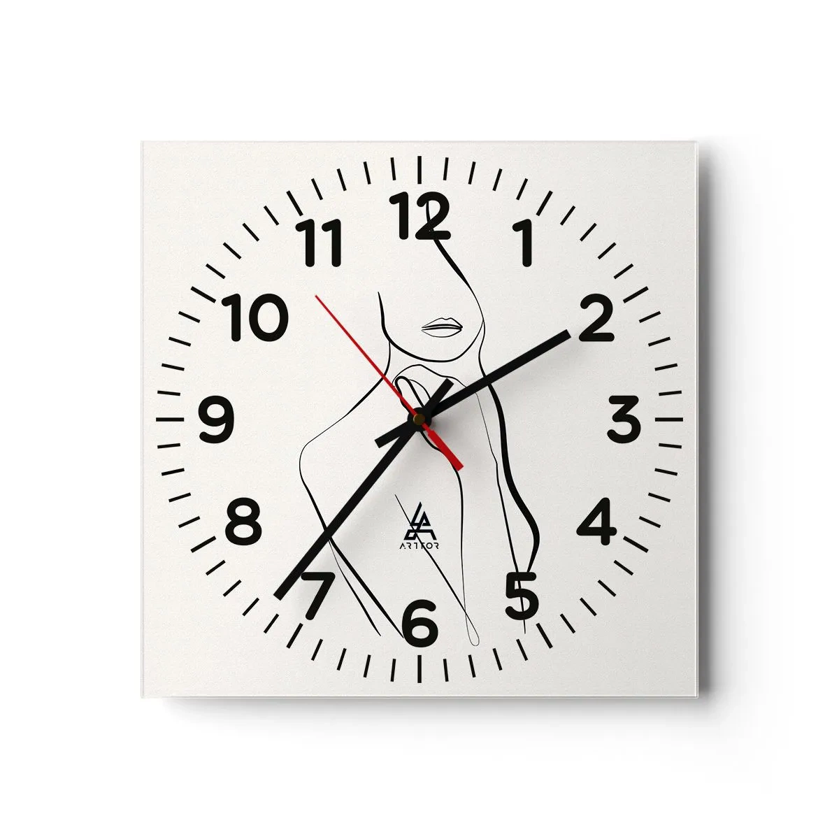 Wanduhr - Glasuhr - Eine Welle der Melancholie - 40x40 cm