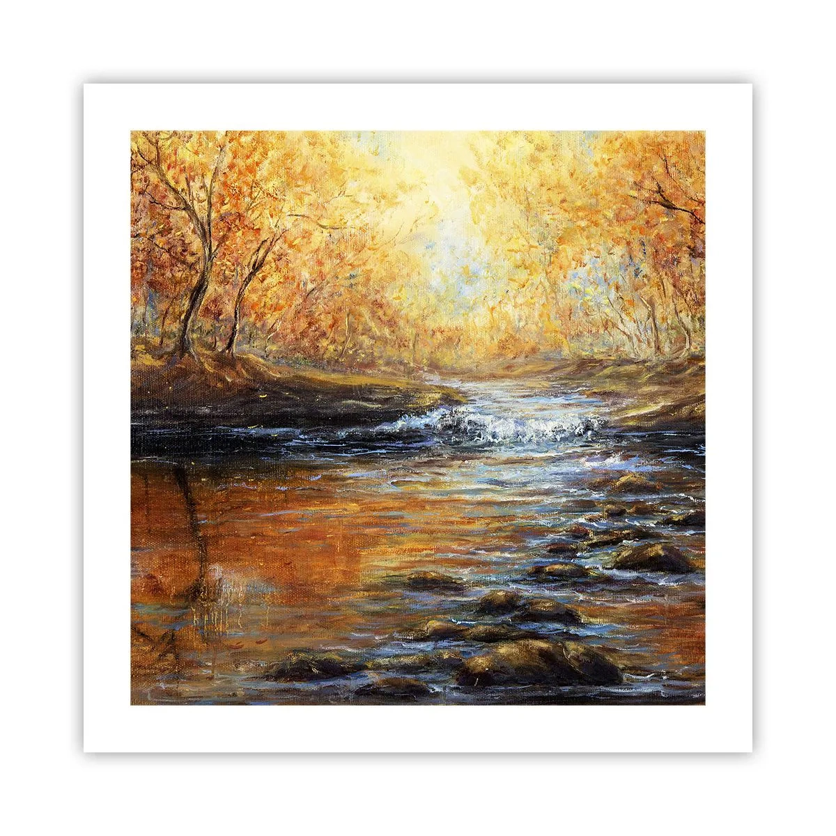 Poster - Der goldene Strom - 50x50 cm
