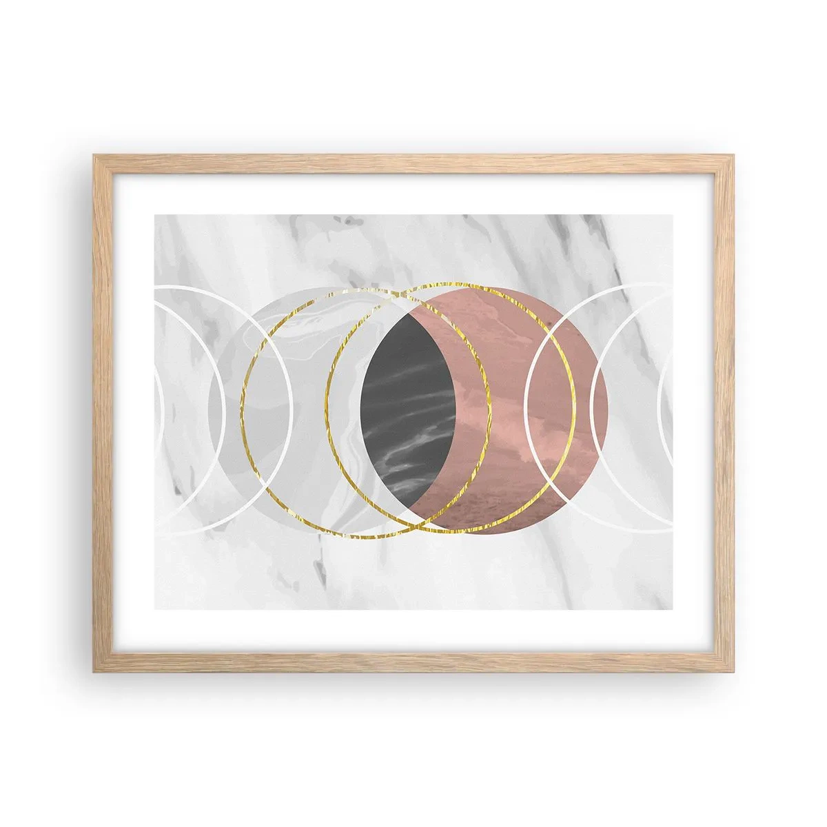 Poster in einem Rahmen aus heller Eiche - Musik der Sphären - 50x40 cm