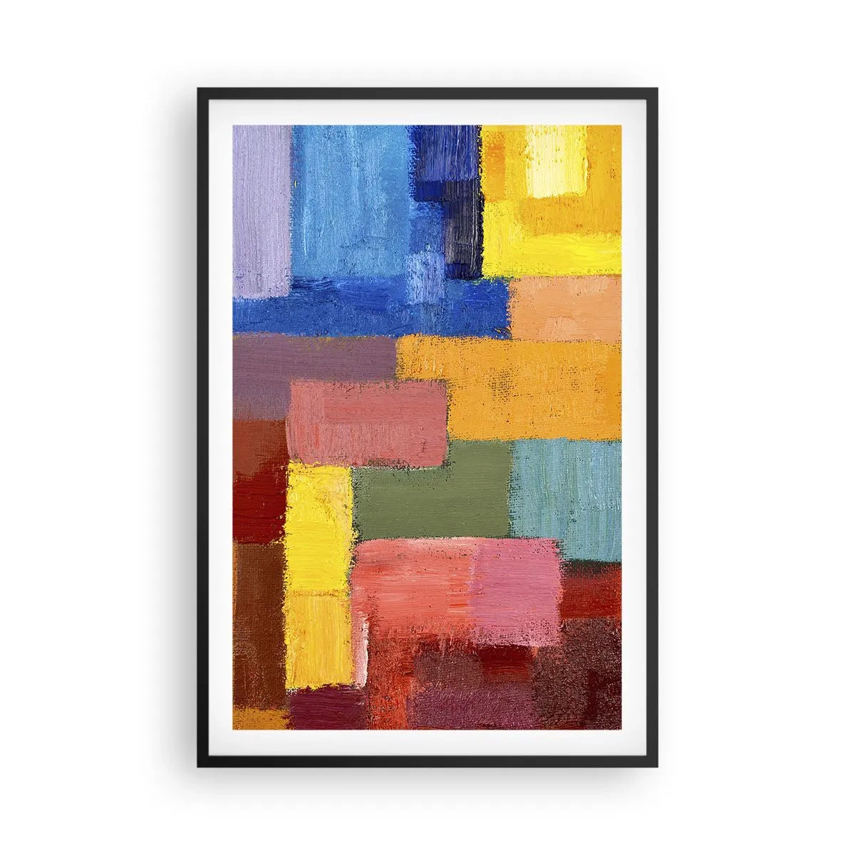 Poster in einem schwarzem Rahmen - Jeder ist anders, alle bunt - 61x91 cm