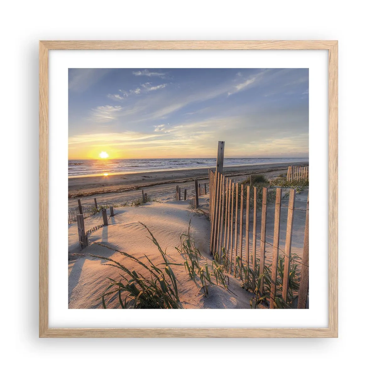 Poster in einem Rahmen aus heller Eiche - Schein und Schatten des Windes - 50x50 cm