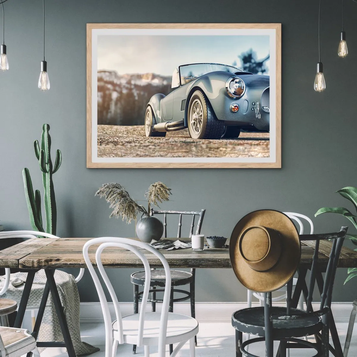 Poster in einem Rahmen aus heller Eiche - Denn Stil zählt - 70x50 cm
