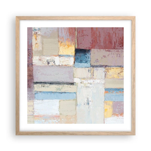 Poster in einem Rahmen aus heller Eiche - Ruhe der Geometrie - 50x50 cm