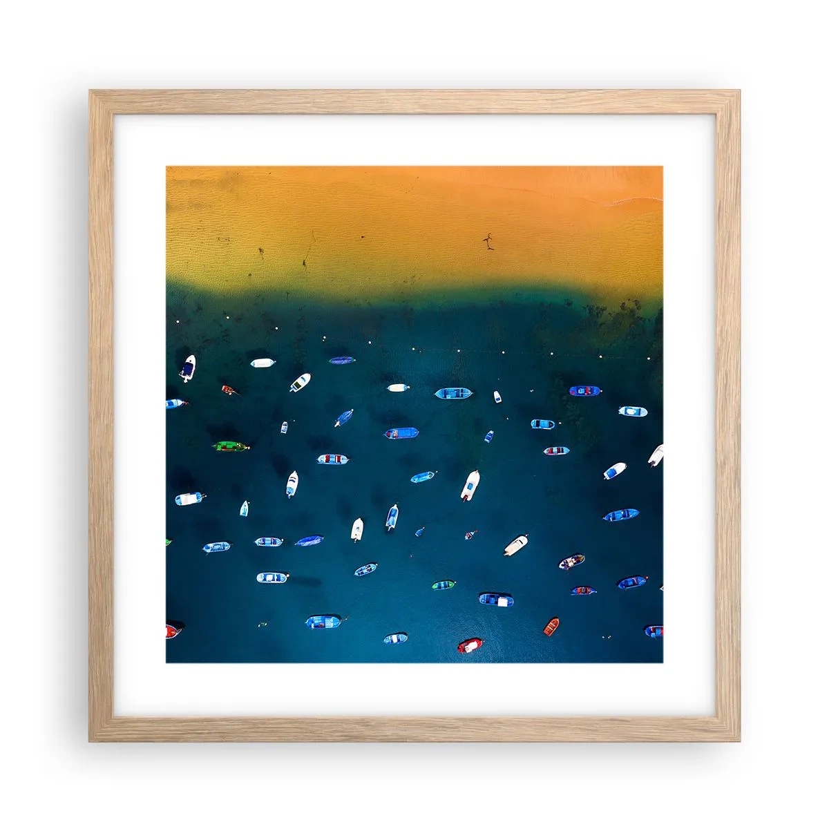 Poster in einem Rahmen aus heller Eiche - Feiertagsspiel - 40x40 cm