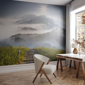 Fototapete Premium Sand - Immer noch den Wolken entgegen - Landschaft, Berge, Nationalpark - 200x140 cm