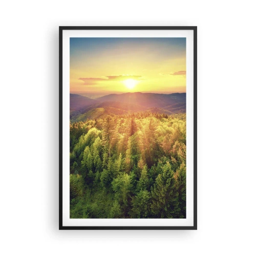 Poster in einem schwarzem Rahmen - Scheitelpunkte und Spitzen - 61x91 cm