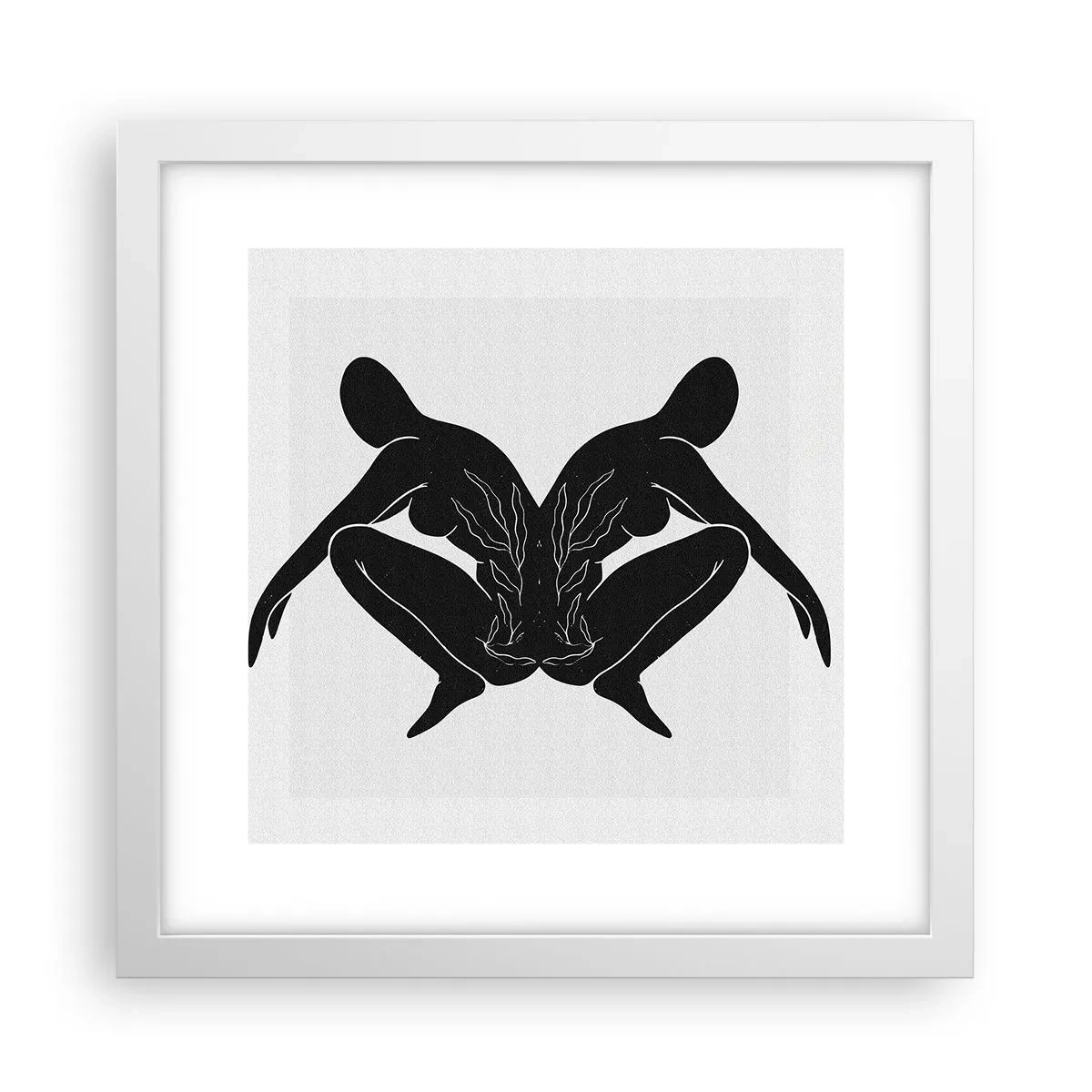 Poster in einem weißen Rahmen - Gemeinsame Seele - 30x30 cm