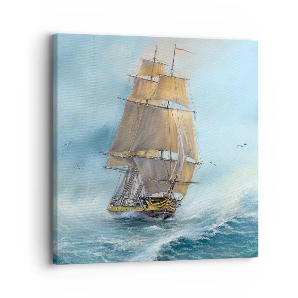Bild auf Leinwand - Leinwandbild - Über die Wellen gleiten - 30x30 cm