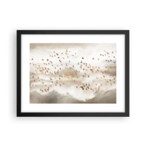 Poster in einem schwarzem Rahmen - Es ist schon die Zeit… - 40x30 cm